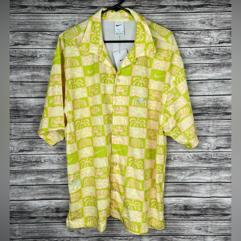 NWT Nike Button Up Spring Break Short Sleeve Shirt - DV0041-294 Men's XL